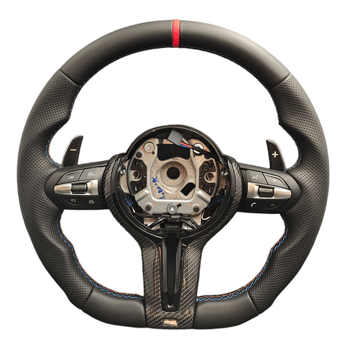 BMW 3 SERIES 4 SERIES F30 F32 CARBON FRAME FLAT BOTTOM STEERING WHEEL - BeamerFreak